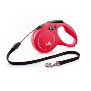 FLEXI New Classic Red zsinóros automata póráz piros - M - 5m