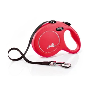 FLEXI New Classic Red szalagos automata póráz piros - L - 5m