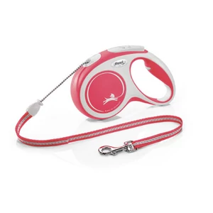 FLEXI New Comfort Red zsinóros automata póráz piros - M - 5m