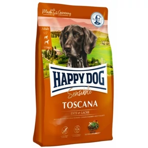 HAPPY DOG Supreme Sensible, Supreme Toscana, kacsa és lazac könnyen emészthető rizzsel, Adult - 1kg
