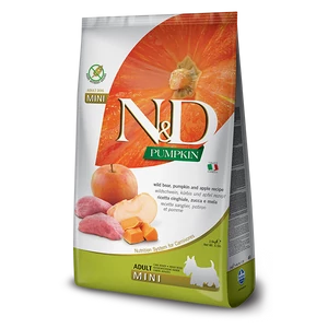 N&amp;D Dog Grain Free Pumpkin - vaddisznó alma - Adult mini - 2.5kg