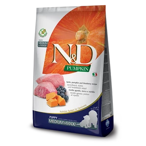 N&amp;D Dog Grain Free Pumpkin - bárány áfonya - Puppy medium/maxi - 12kg