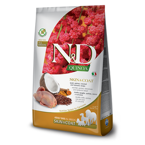 N&amp;D Dog Grain Free Quinoa Skin&amp;Coat - fürj - Adult - 7kg