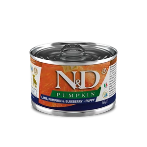 N&amp;D Dog Grain Free Pumpkin - bárány áfonya - Puppy mini - 6x140g