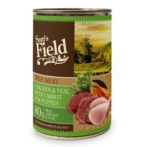 Sam's Field Konzerv Puppy, Csirke, Borjú, Sárgarépa - 6x400g