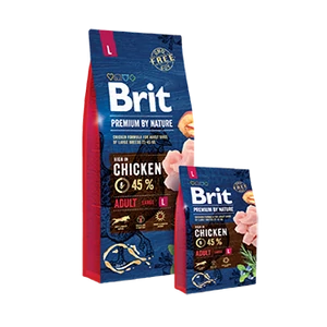 Teljes értékű Brit Premium nagytestű felnőtt kutyának csirke - 15kg