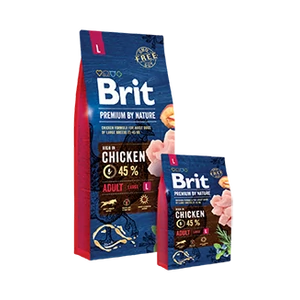 Teljes értékű Brit Premium nagytestű felnőtt kutyának csirke - 3kg