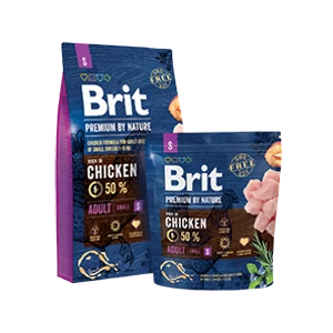 Teljes értékű prémium eledel Brit Premium kistestű fiatal kutyának 3kg