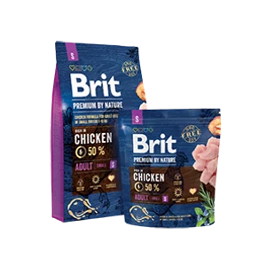 Teljes értékű prémium eledel Brit Premium kistestű fiatal kutyának 8kg