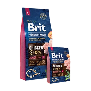 Teljes értékű Brit Premium nagytestű fiatal kutyának csirke - 15kg