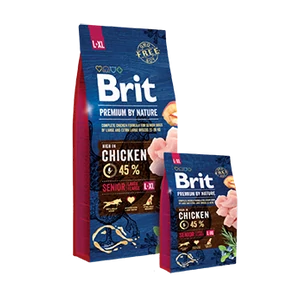 Teljes értékű Brit Premium extra nagytestű idős kutyáknak csirke 3kg