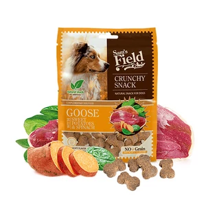 Sam's Field Dog Crunchy Snack Goose with sweet potatoes and spinach - 200g