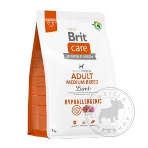 Brit Care Adult Medium Breed hipoallergén kutyatáp bárány, rizs - 3kg