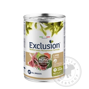 Exclusion Mono Protein Lamb Adult Noble Grain felnőtt kutyáknak, bárány - 400gr