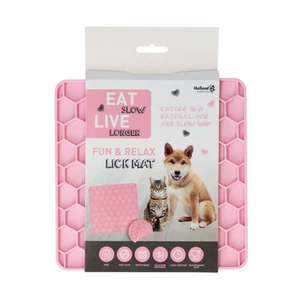 Eat Slow Live Longer Fun and Relax Lick Mat evéslassító - pink
