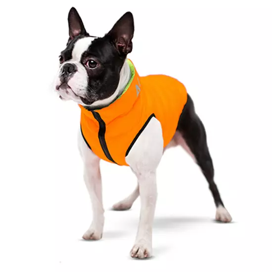 AiryVest kétoldalas kifordítható kutyaruha - orange/lightgreen S40