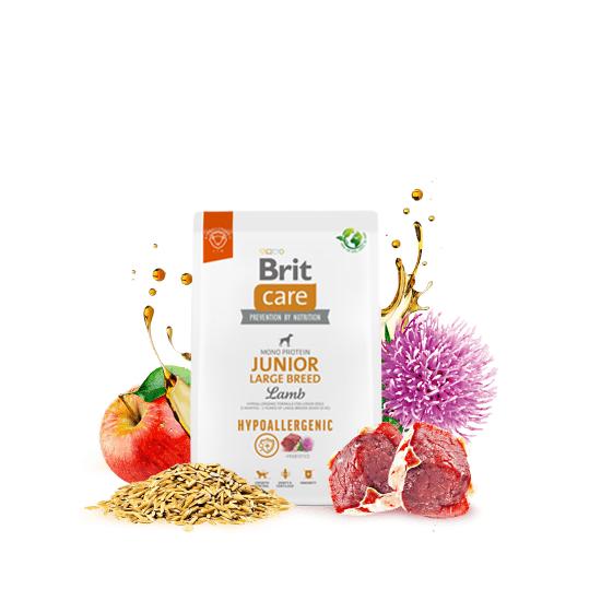 Brit Care Junior Large Breed Lamb, Rice hipoallergén kutyatáp - 3kg