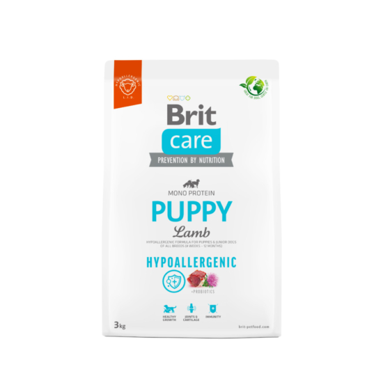 Brit Care Puppy Hypoallergenic Lamb, hipoallergén kutyatáp - bárány - 3kg