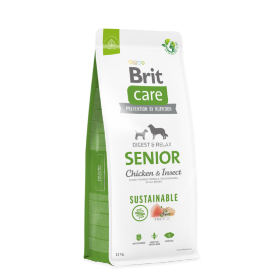 Brit Care Senior Sustainable Chicken and Insect kutyatáp - 12kg