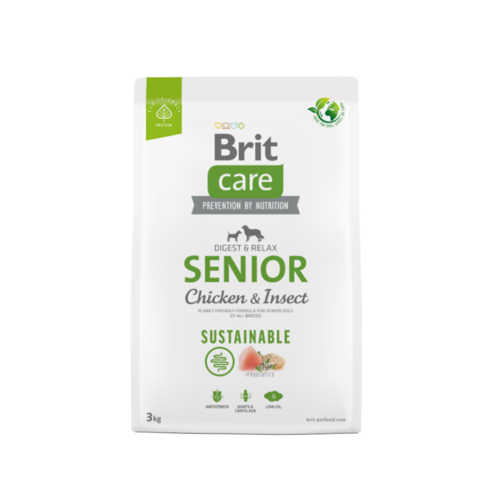 Brit Care Senior Sustainable Chicken and Insect kutyatáp - 3kg