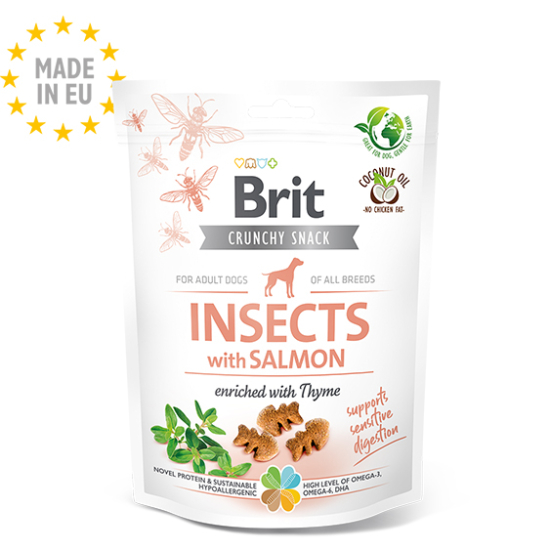 Brit Care Dog Crunchy Cracer Insect with Salmon and Thyme - 200g