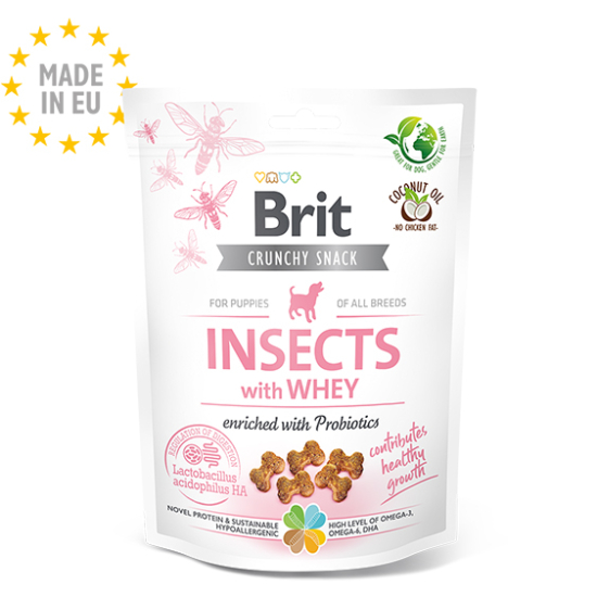 Brit Care Dog Crunchy Cracer Puppy, Insect with Whey and Probiotics - 200g