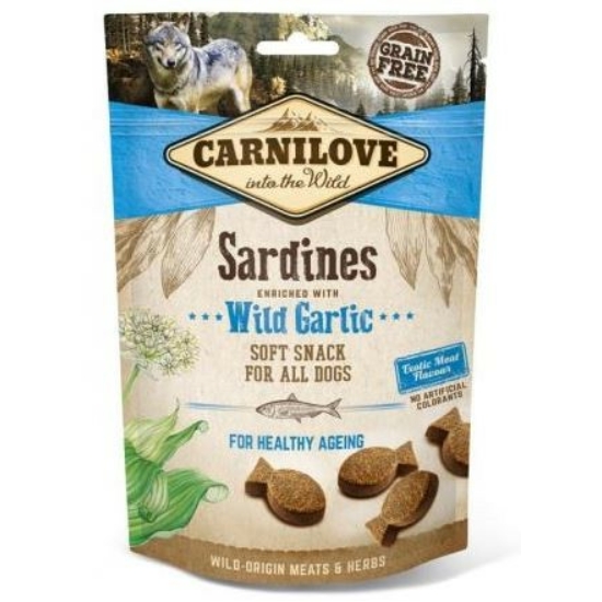 Carnilove Dog Semi Moist Snack, Sardinia, Garlic - 200gr