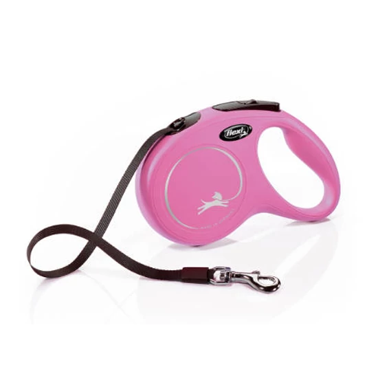 FLEXI New Classic Pink szalagos automata póráz rózsaszín - M - 5m