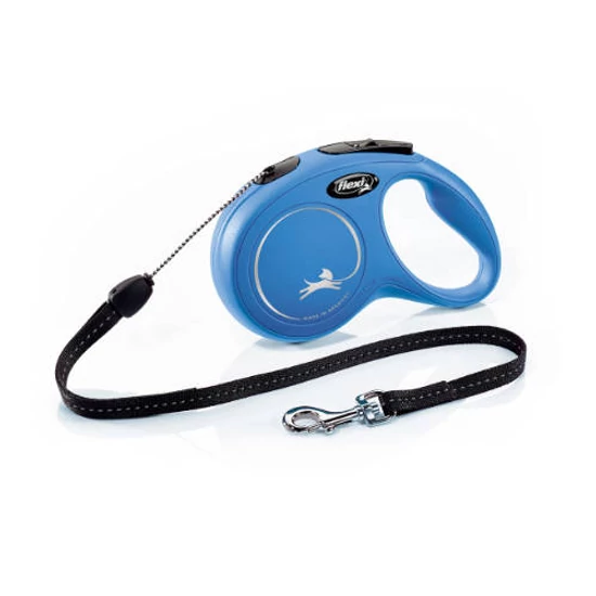 FLEXI New Classic Blue zsinóros automata póráz kék - S - 5m