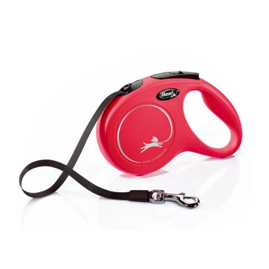 FLEXI New Classic Red szalagos automata póráz piros - M - 5m