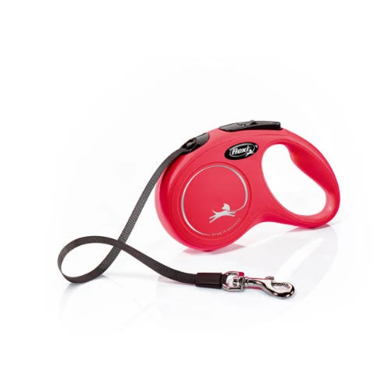 FLEXI New Classic Red szalagos automata póráz piros - S - 5m