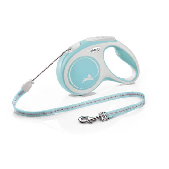 FLEXI New Comfort Light Blue zsinóros automata póráz világoskék - M - 5m