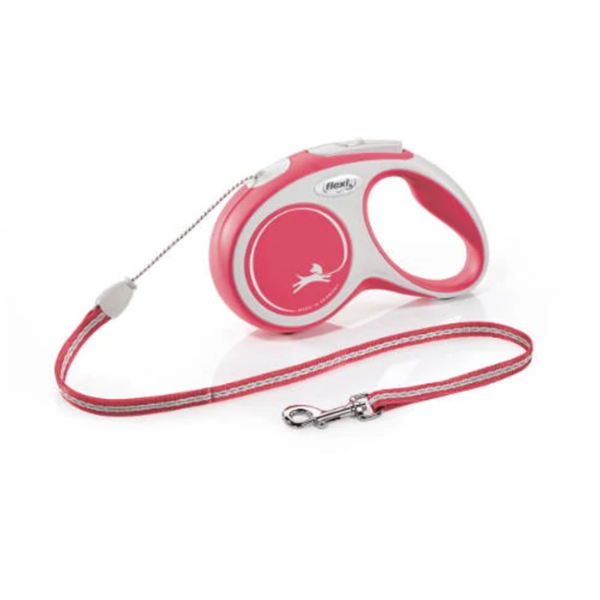 FLEXI New Comfort Red zsinóros automata póráz piros - S - 5m
