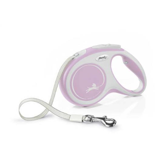 FLEXI New Comfort Rose szalagos automata póráz rózsa - S - 5m