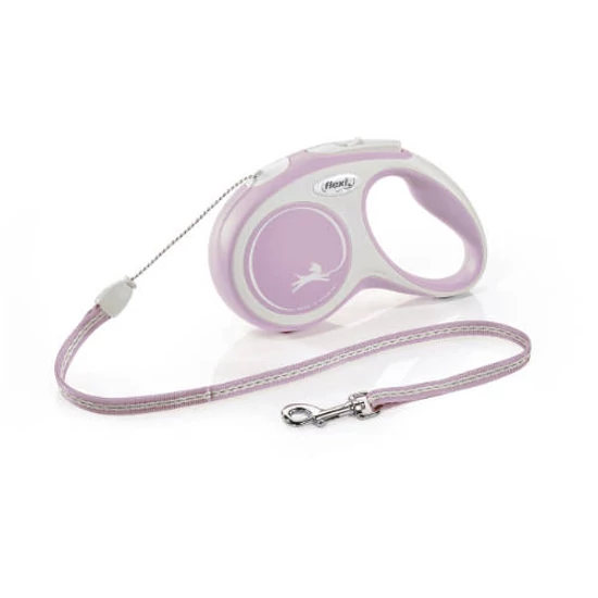 FLEXI New Comfort Rose zsinóros automata póráz rózsa - S - 3m