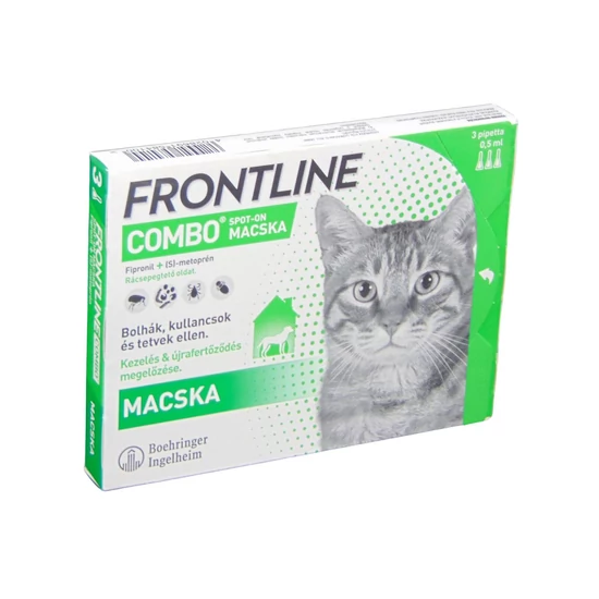 Frontline Combo Spot On bolha, kullancs elleni oldat macskáknak - 3X