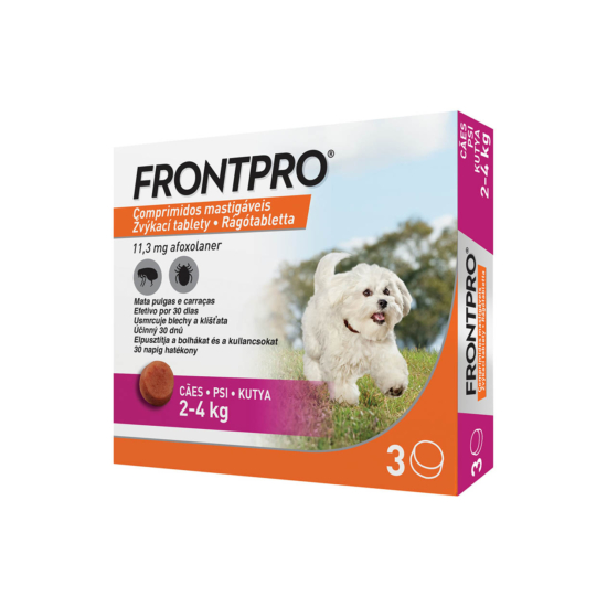 Frontpro bolha, kullancs elleni rágótabletta kutyáknak - XS / 3db
