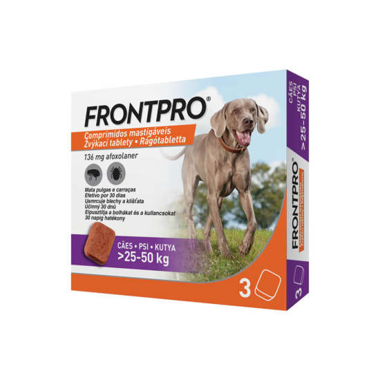 Frontpro bolha, kullancs elleni rágótabletta kutyáknak - L / 3db