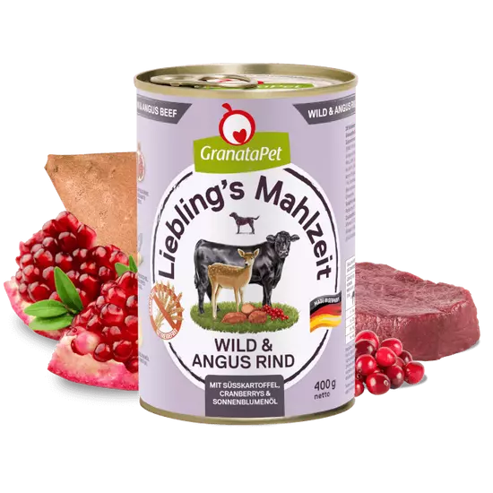 GRANATAPET Liebling's Mahlzeit, Adult Venison and Angus Beef  konzerv - 800g
