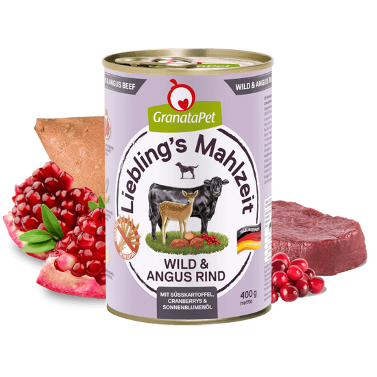 GRANATAPET Liebling's Mahlzeit, Adult Venison and Angus Beef  konzerv - 800g