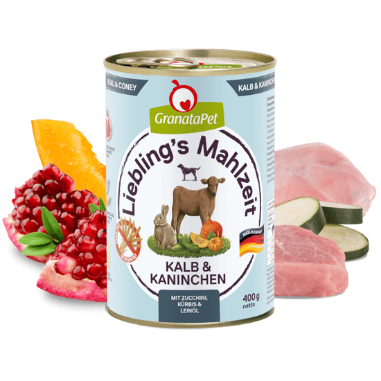 GRANATAPET Liebling's Mahlzeit, Adult Veal and Coney konzerv - 800g