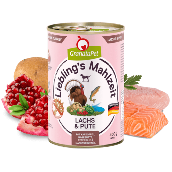 GRANATAPET Liebling's Mahlzeit, Adult Salmon and Turkey konzerv - 400g