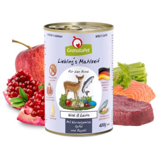 GRANATAPET Liebling's Mahlzeit, Adult Venison and Salmon konzerv - 400g