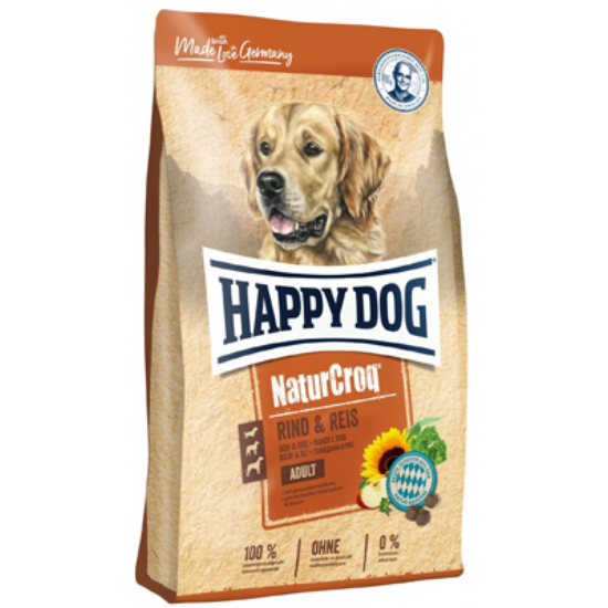 HAPPY DOG NATURCROQ RIND-REIS marha-rizs Adult - 4kg