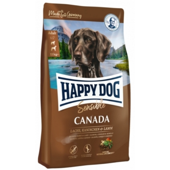 HAPPY DOG Supreme Sensible, Supreme Canada, lazac, nyúl és bárány gluténmentes burgonyával, Adult - 12.5kg
