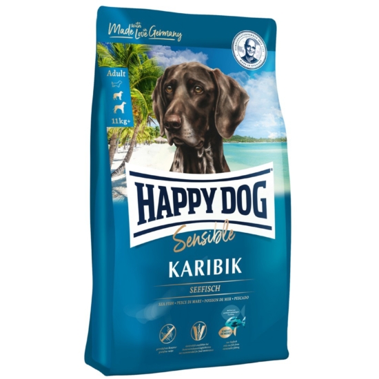 HAPPY DOG Supreme Sensible, Supreme Karibik, tengeri hal gluténmentes burgonyával, Adult 12.5kg