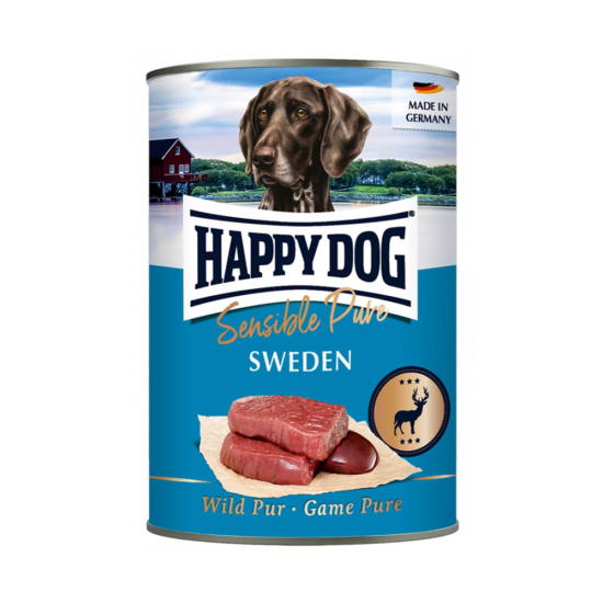 HAPPY DOG Sensible Pure Sweden Adult, Wild - vadhús - 400gr