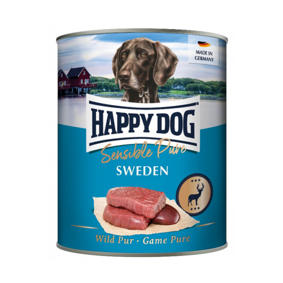 HAPPY DOG Sensible Pure Sweden Adult, Wild - vadhús - 800gr