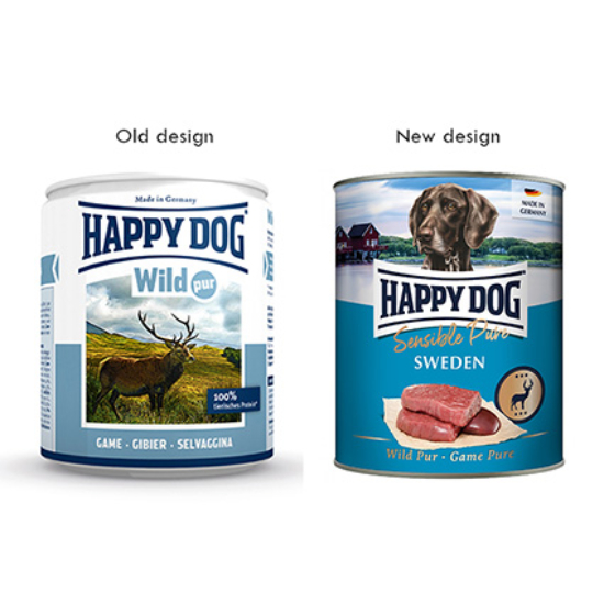 HAPPY DOG Supreme Sensibe WILD PUR vadhús Adult - 800gr