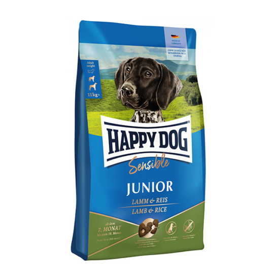 HAPPY DOG Supreme Sensible Junior Lamm-Ries bárány-rizs - 10kg